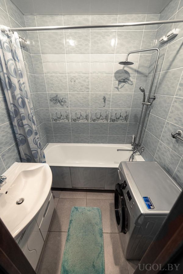 Серая ванная комната