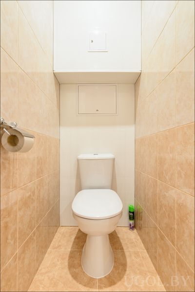 Туалет с современным дизайном