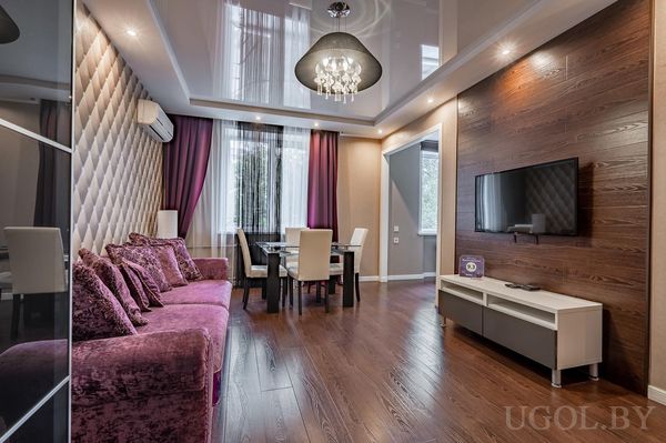 Современная тв зона в гостиной